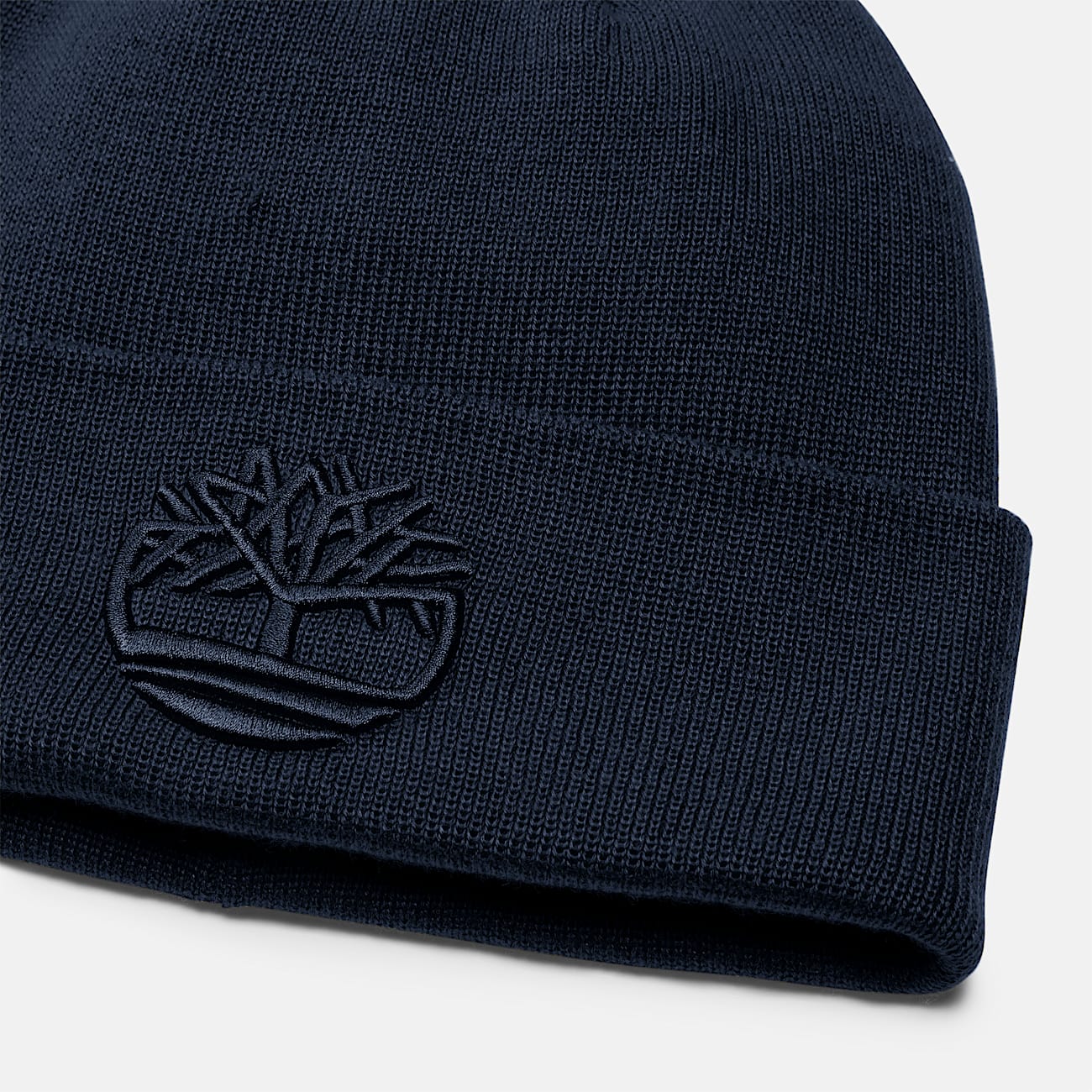 Tonal Embroidery Beanie for Men in Dark Blue