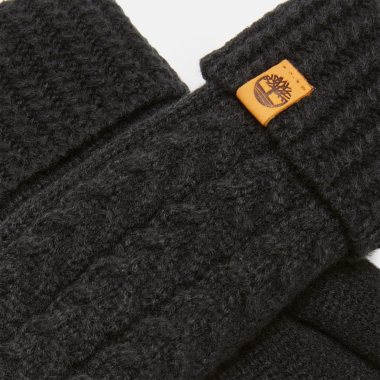 Strickhandschuhe mit Zopfmuster für Damen in Schwarz - 2