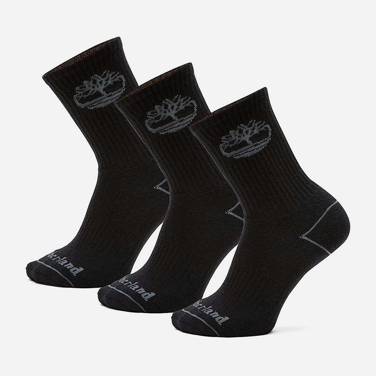 All Gender   Bowden Crew-Socken mit Baumlogo im Dreierpack in Schwarz