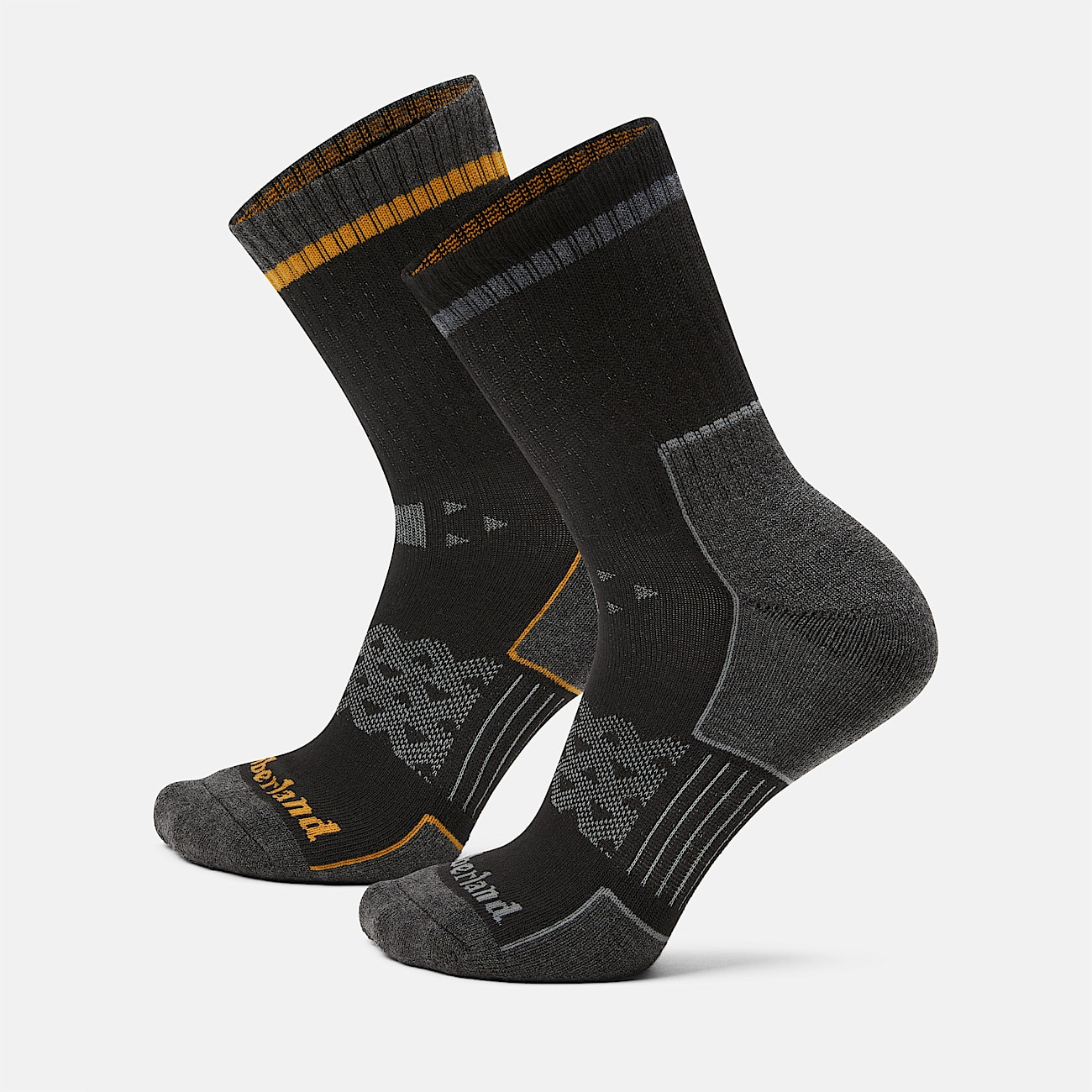 Pack de 2 pares de calcetines deportivos con media planta acolchada CoolMax® en negro - 1
