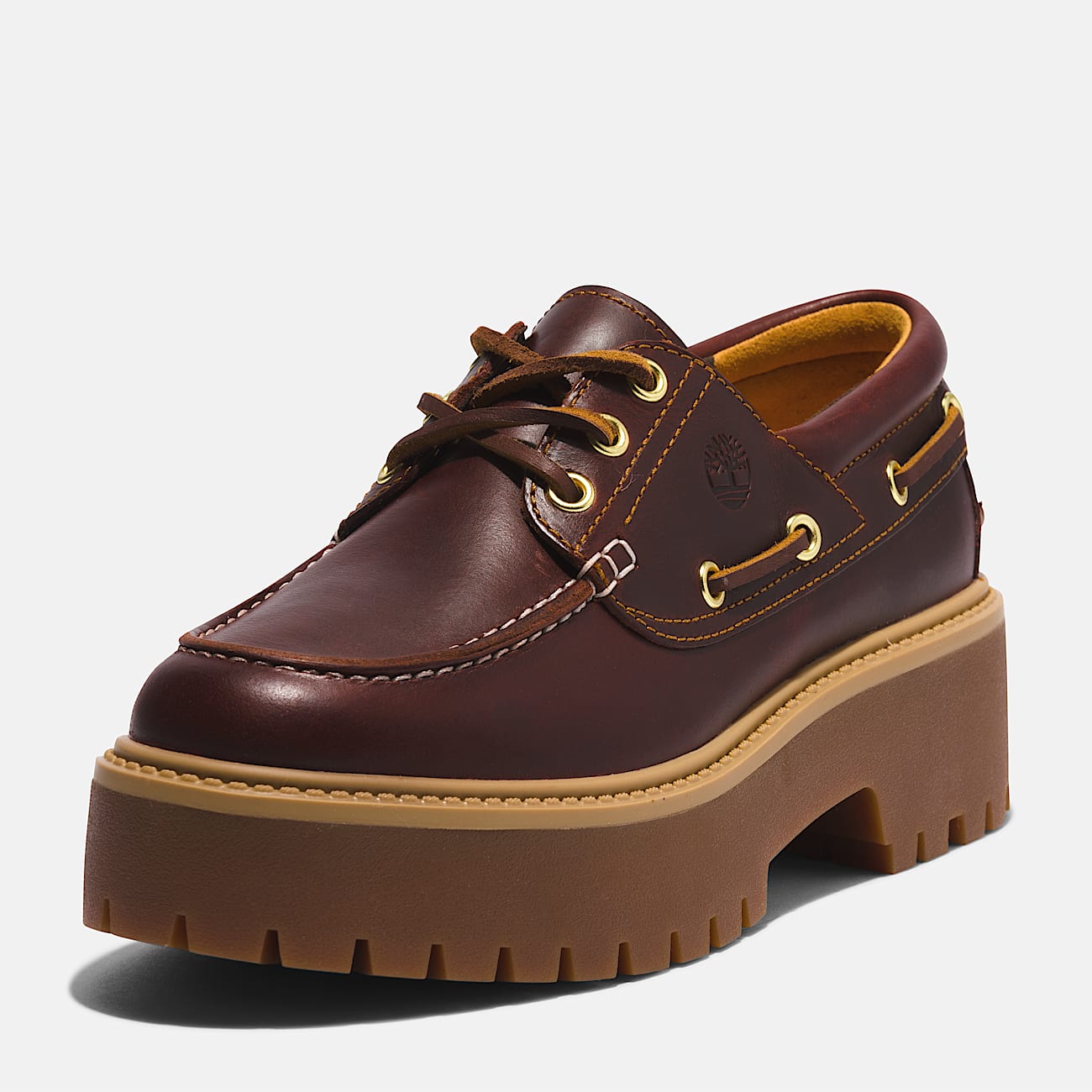 Chaussure bateau Stone Street pour femme en marron foncé - 9