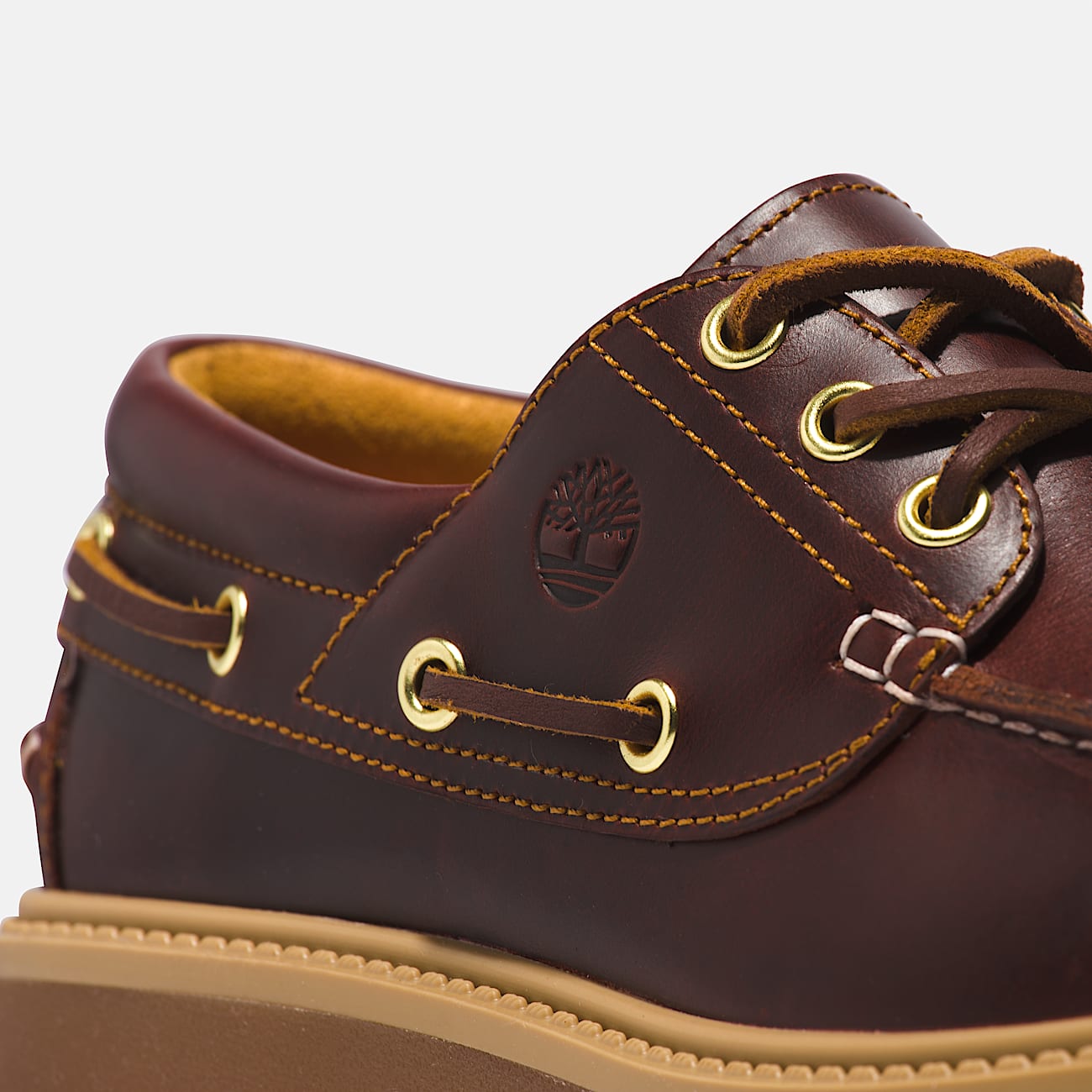 Chaussure bateau Stone Street pour femme en marron foncé - 7