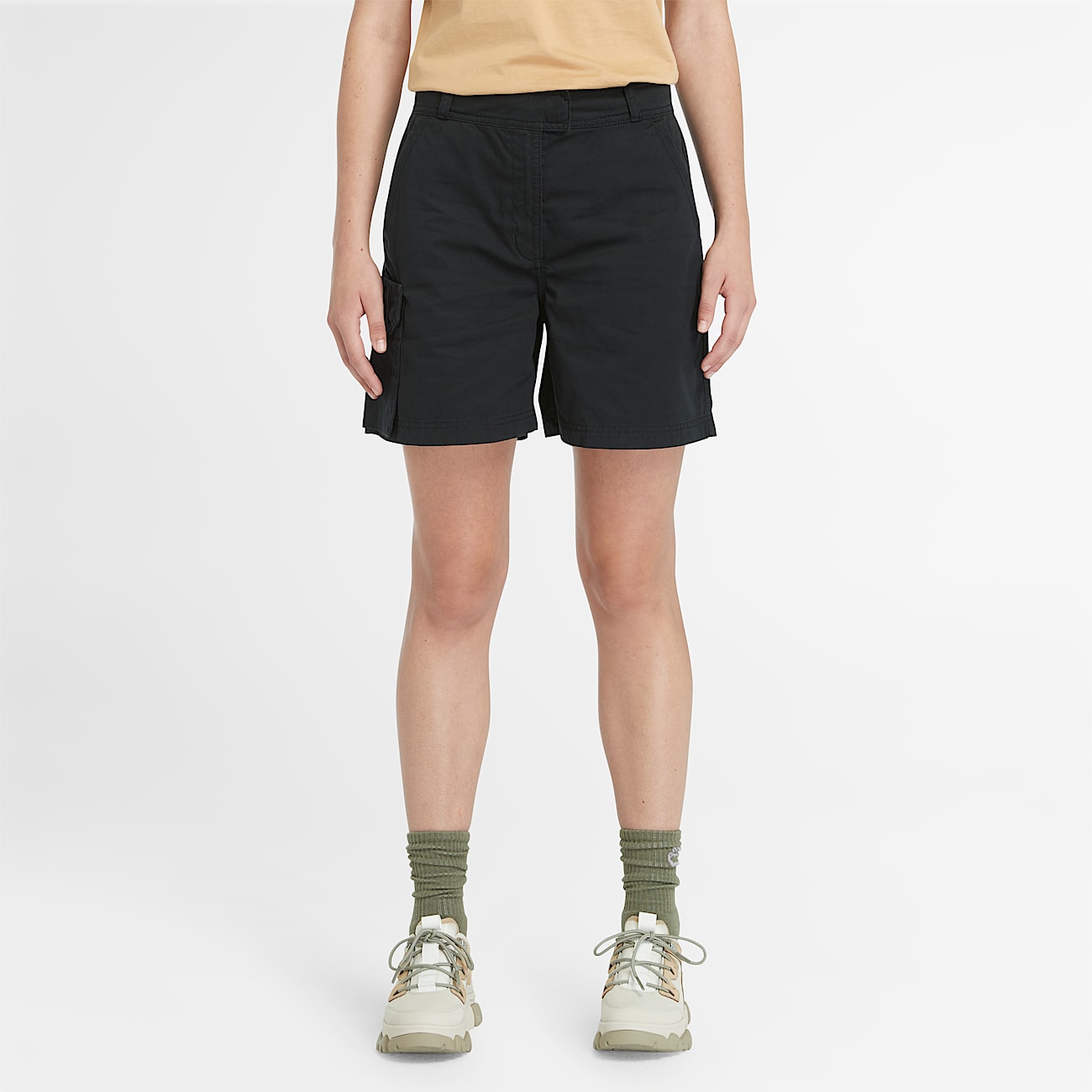 Short cargo utilitaire Brookline pour femme en noir - 1