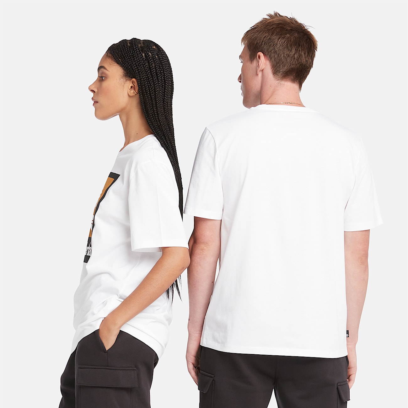 All Gender Stack Logo T-Shirt in White