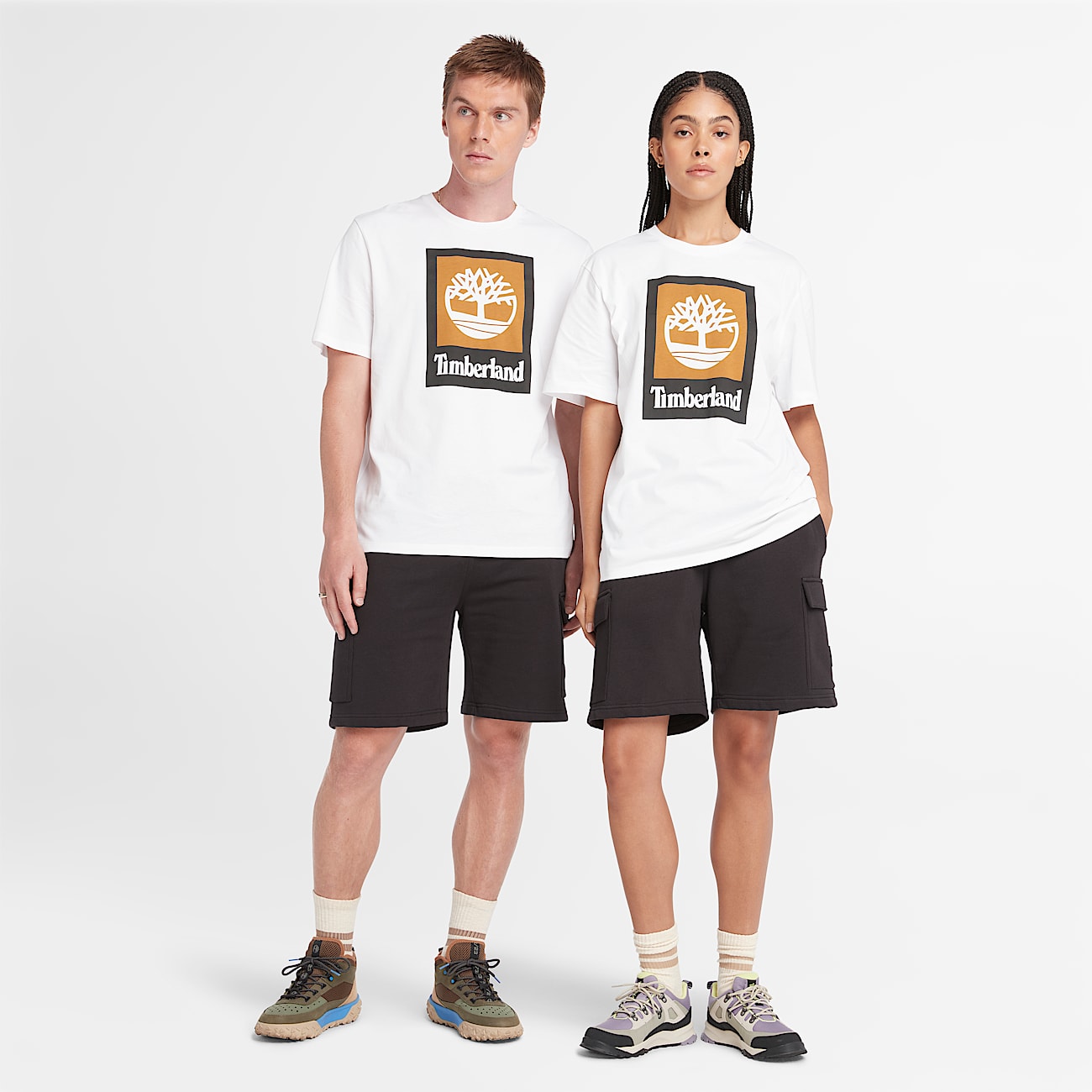 All Gender Stack Logo T-Shirt in White