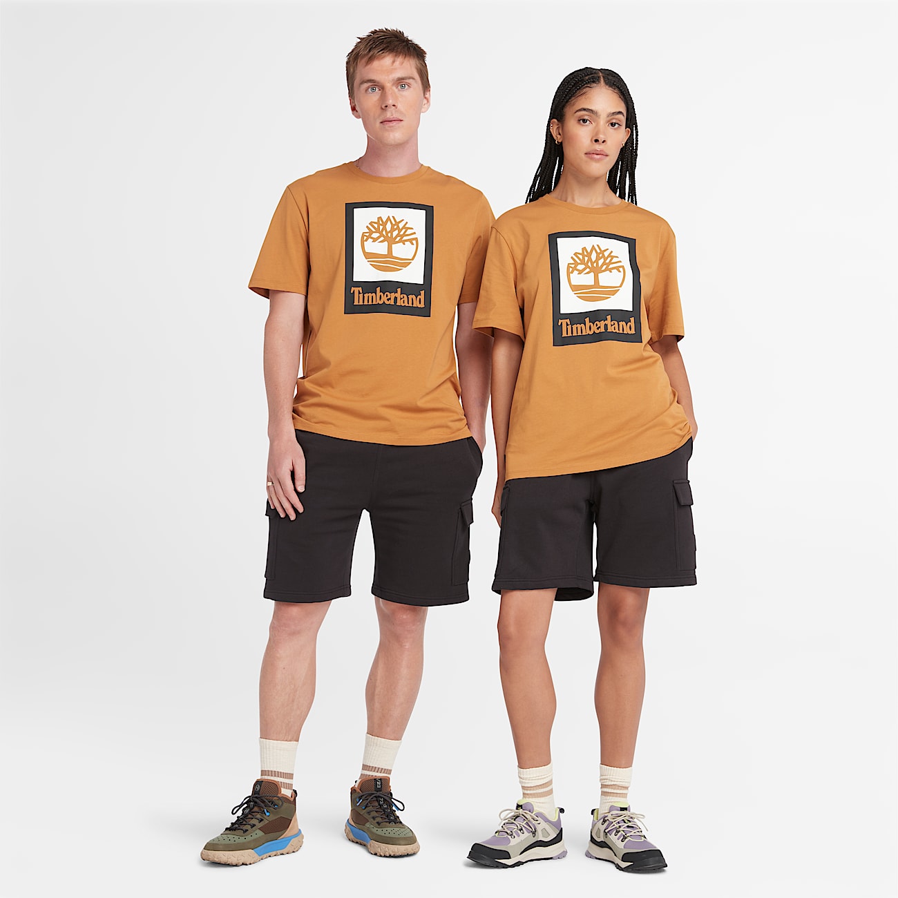 T-shirt Stack Logo All Gender in giallo