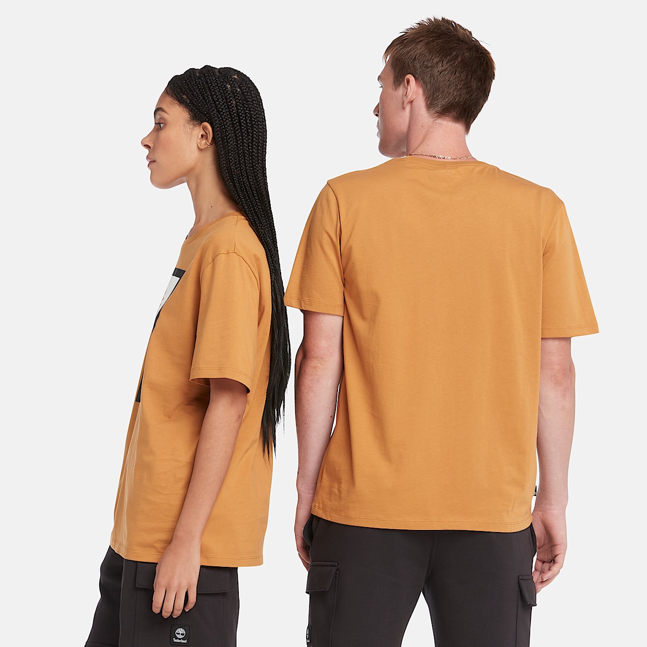 T-shirt Stack Logo All Gender in giallo