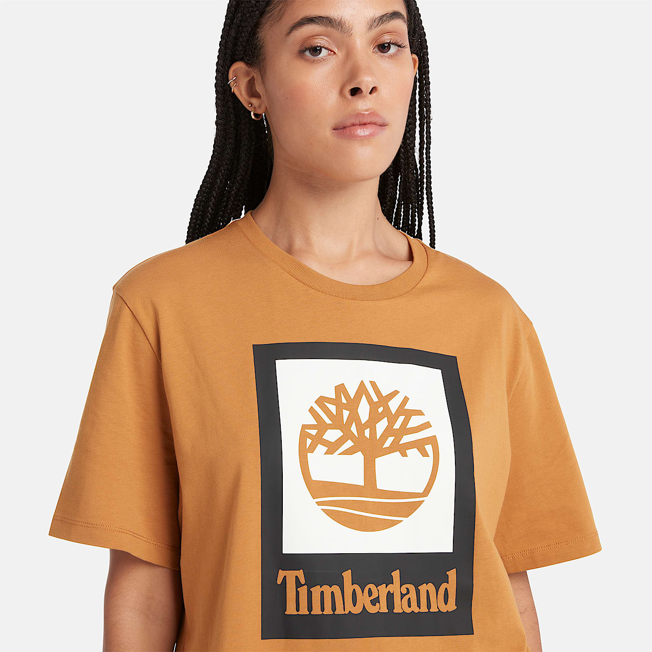 T-shirt Stack Logo All Gender in giallo