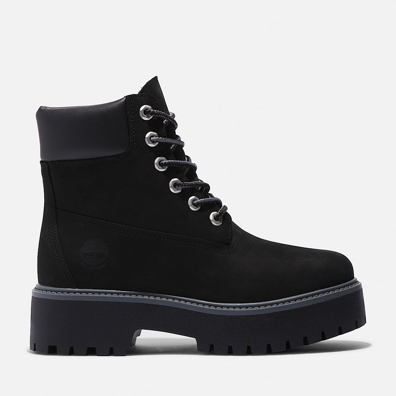 Stone Street 6-Inch Lace-Up Waterproof Boot for Women in Black - 1