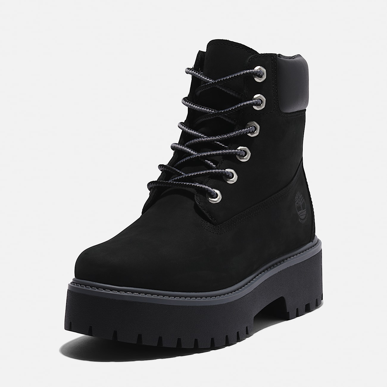 Stone Street 6-Inch Lace-Up Waterproof Boot for Women in Black - 9