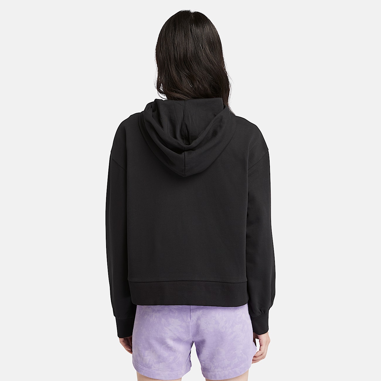 Loop Back Hoodie for Women in Black