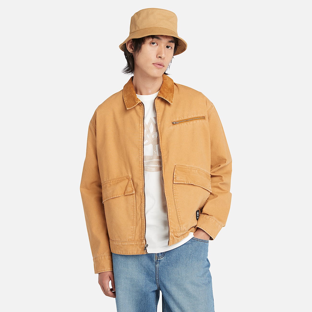 Strafford Washed Canvas Jacket for Men in Yellow
