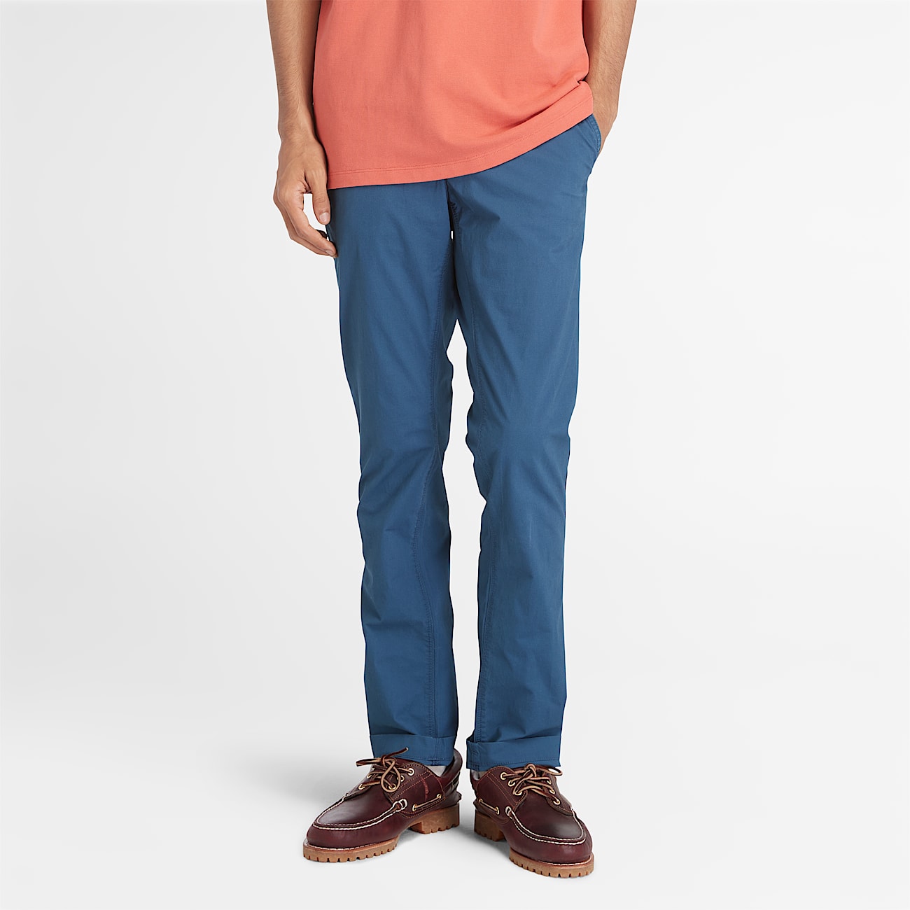 Claremont Chinohose aus Popeline für Herren in Blau