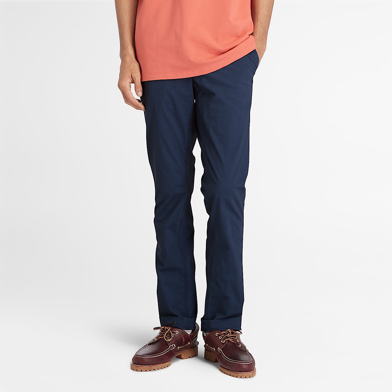 Pantaloni Chino in Popeline Claremont da Uomo in blu scuro - 1