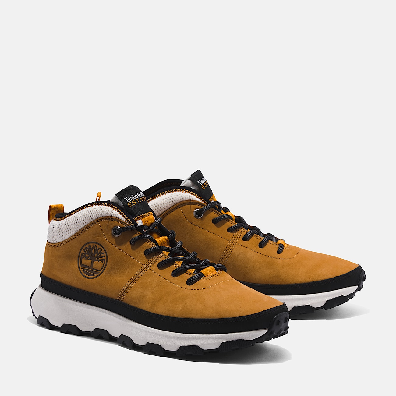 Baskets à lacets Winsor pour homme en jaune - 4