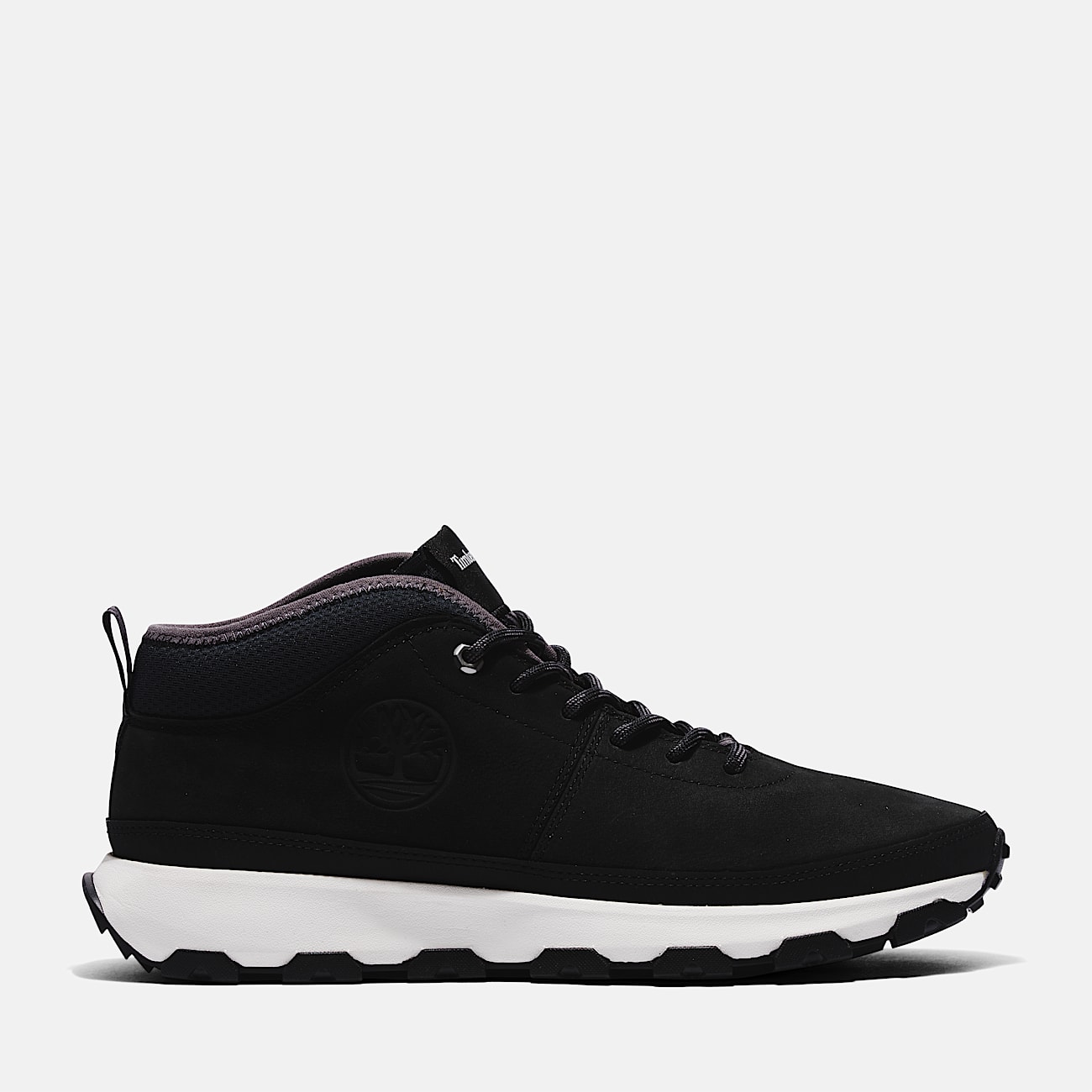 Baskets à lacets Winsor pour homme en noir/blanc - 1