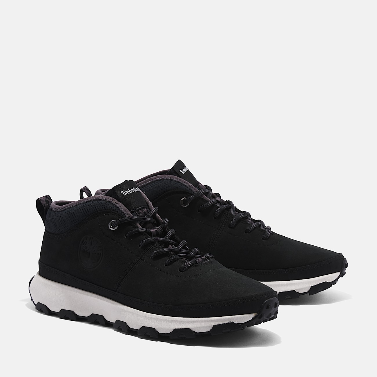 Baskets à lacets Winsor pour homme en noir/blanc - 4