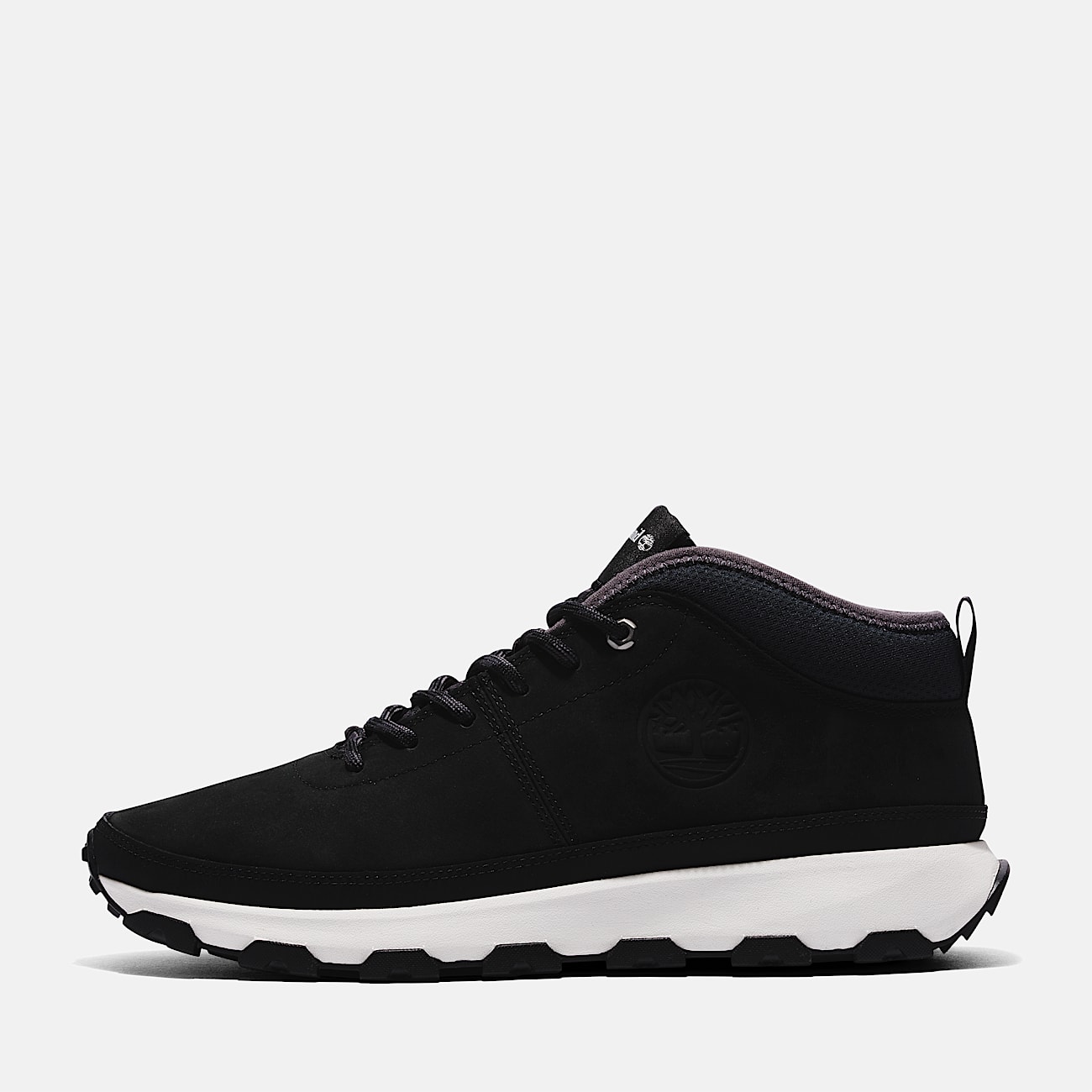 Baskets à lacets Winsor pour homme en noir/blanc - 8