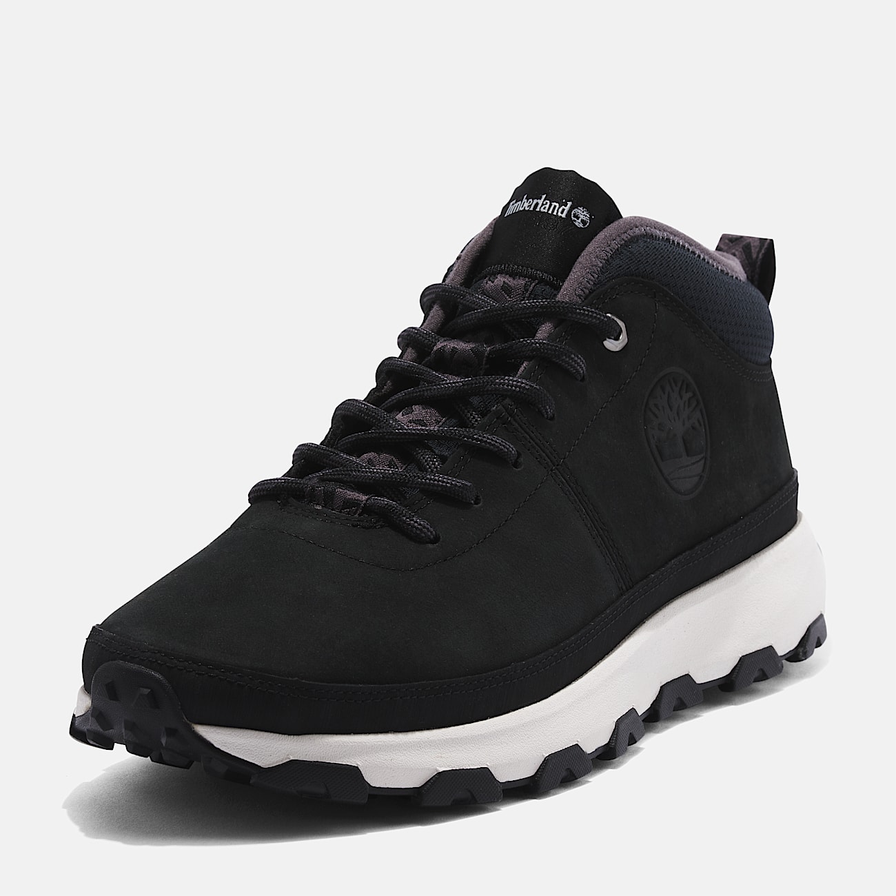 Baskets à lacets Winsor pour homme en noir/blanc - 9