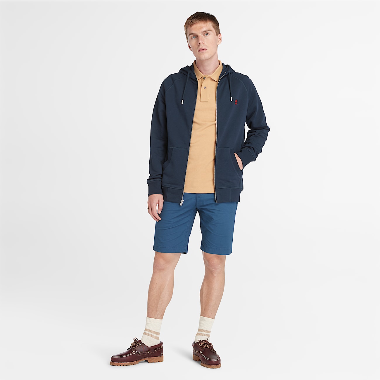 Claremont Poplin Chino Shorts for Men in Navy