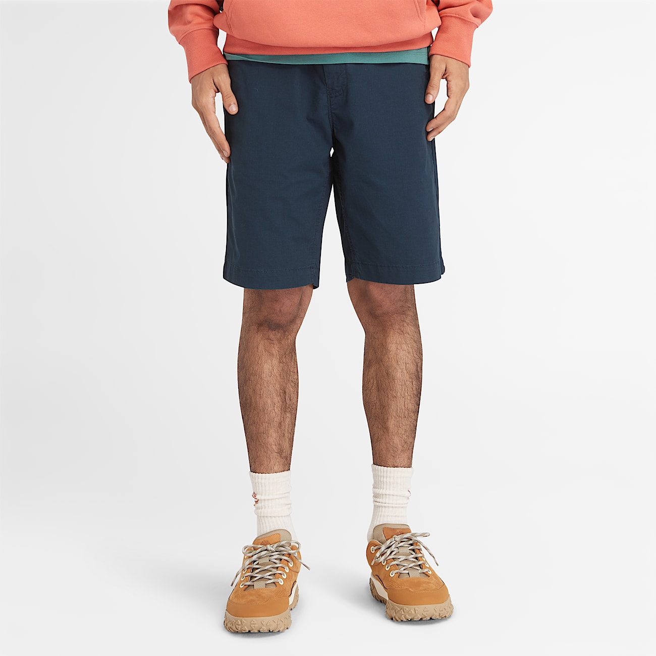 Claremont Poplin Chino Shorts for Men in Dark Blue