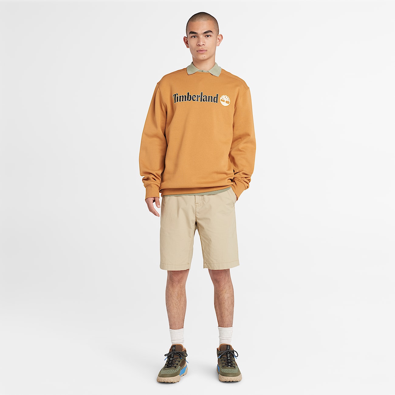 Claremont Poplin Chino Shorts for Men in Beige