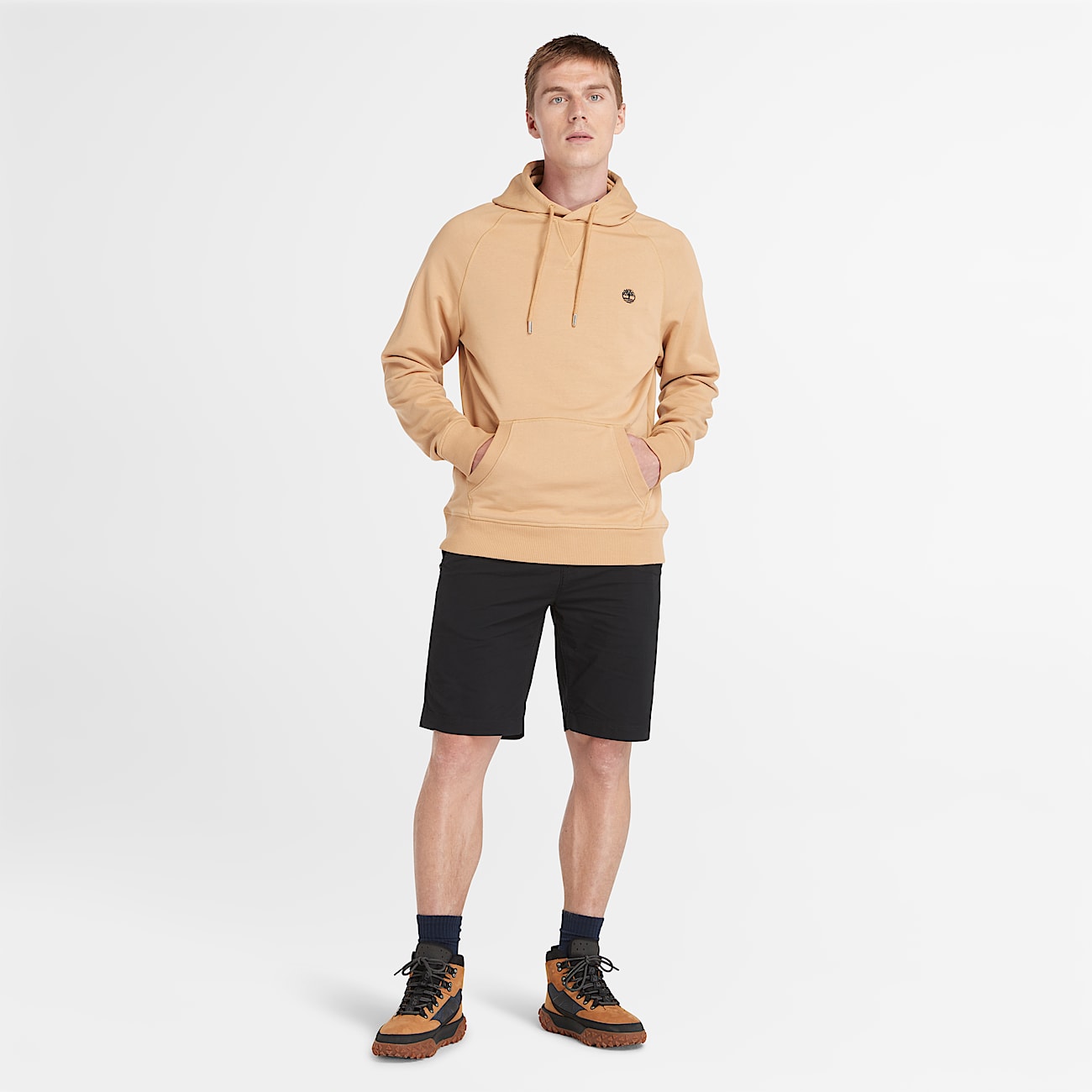 Sweat à capuche et envers bouclé Exeter River pour homme en jaune - 2