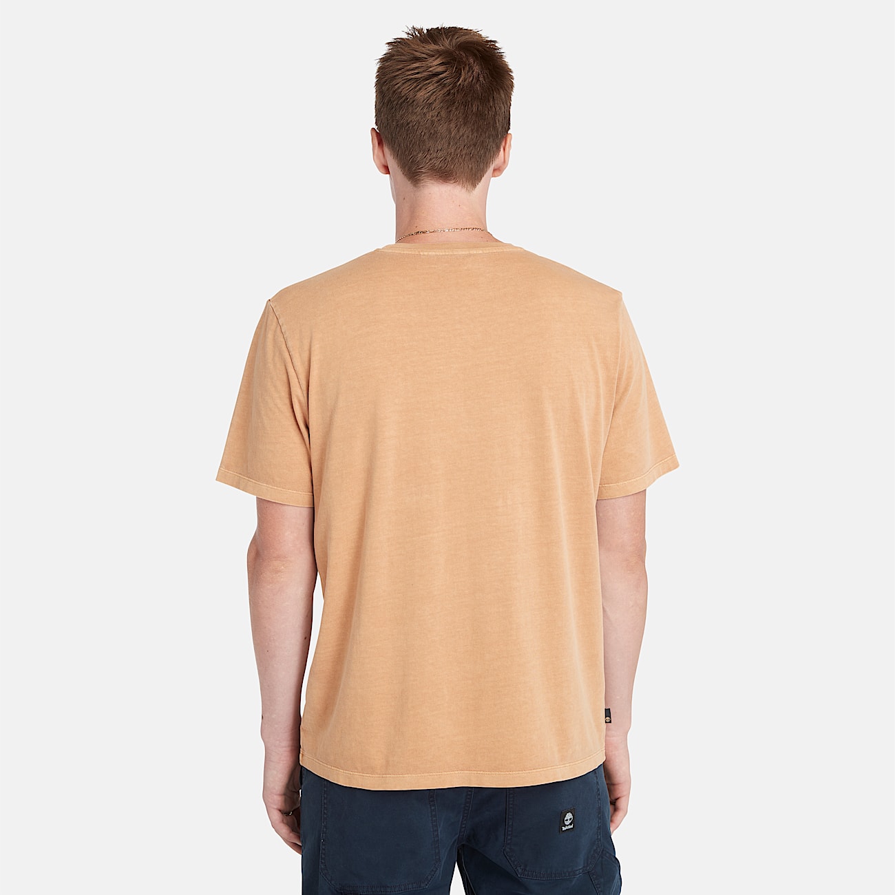 Merrymack River achteraf geverfd T-shirt met logo voor heren in geel - 4