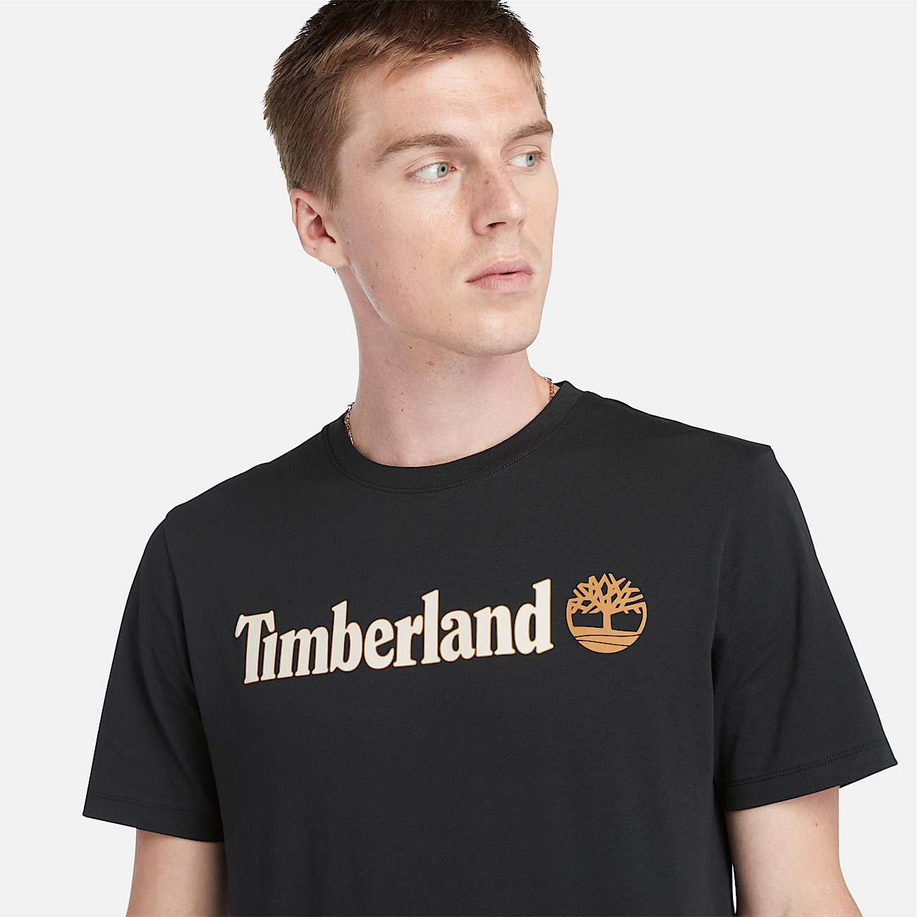 Kennebec River Linear Logo Short Sleeve T-Shirt for Men in Black