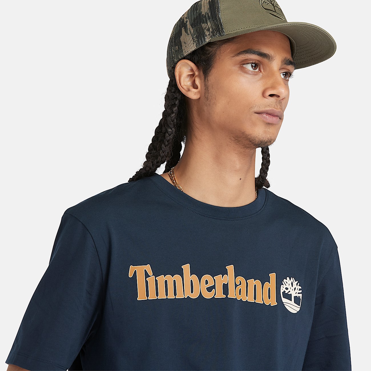 T-shirt à manches courtes et logo linéaire Kennebec River pour homme en bleu foncé - 3