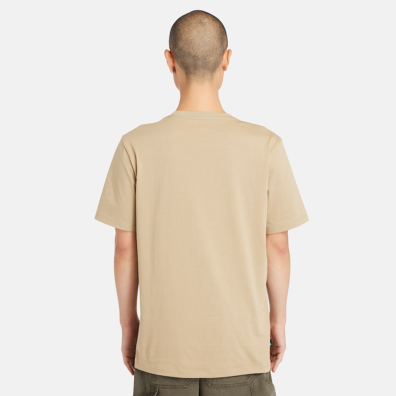 Kennebec River Linear Logo Short Sleeve T-Shirt for Men in Beige - 4