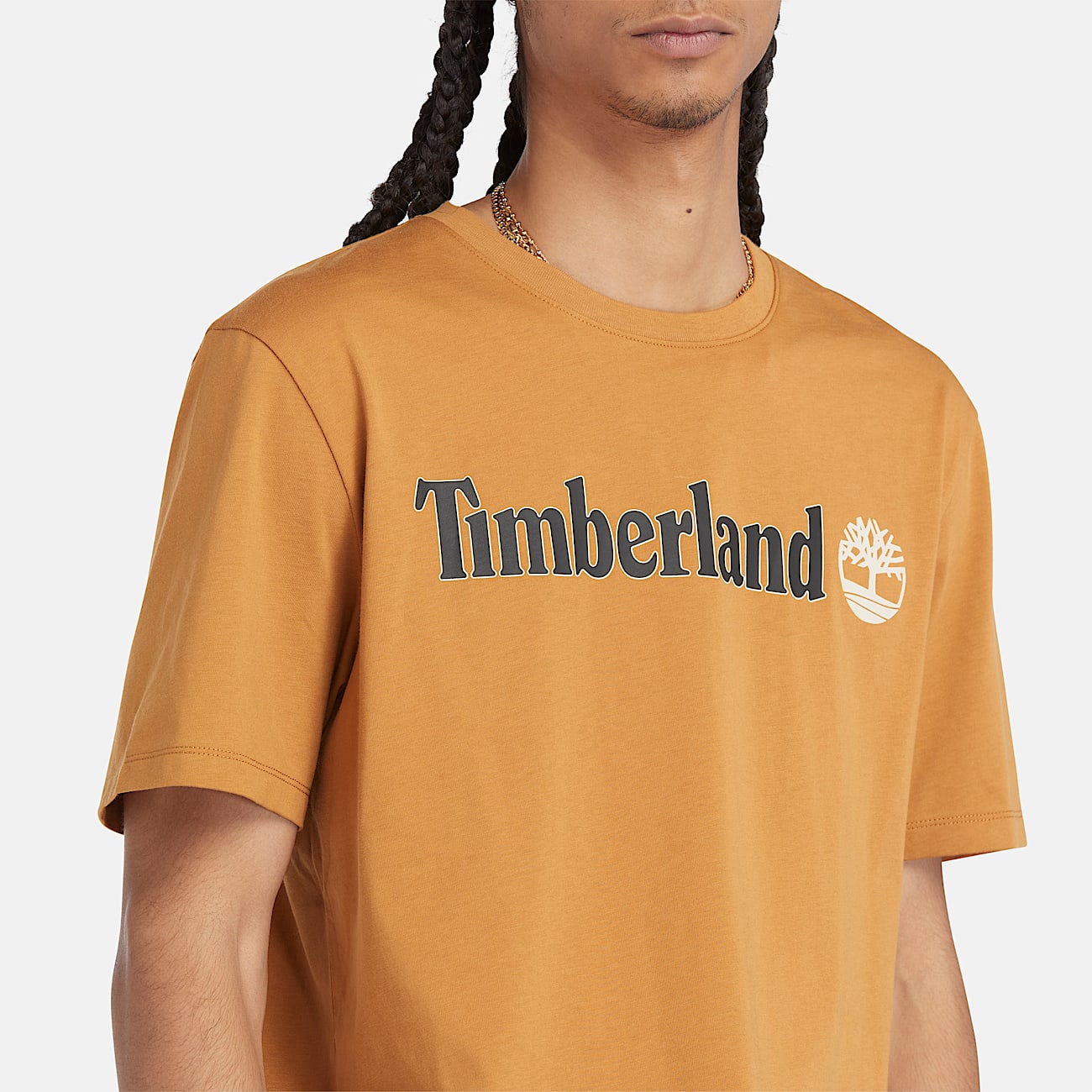 Kennebec River Linear Logo Short Sleeve T-Shirt for Men in Yellow