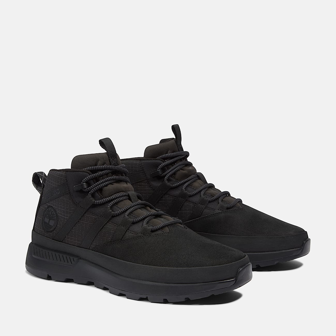 Euro Trekker Low Lace-Up Trainer for Men in Monochrome Black - 4
