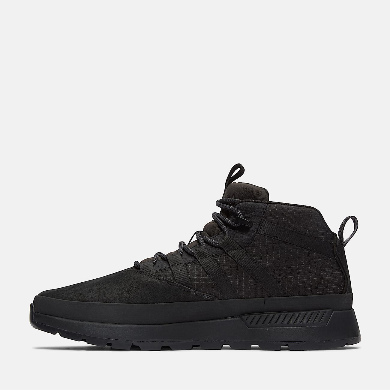Euro Trekker Low Lace-Up Trainer for Men in Monochrome Black - 6