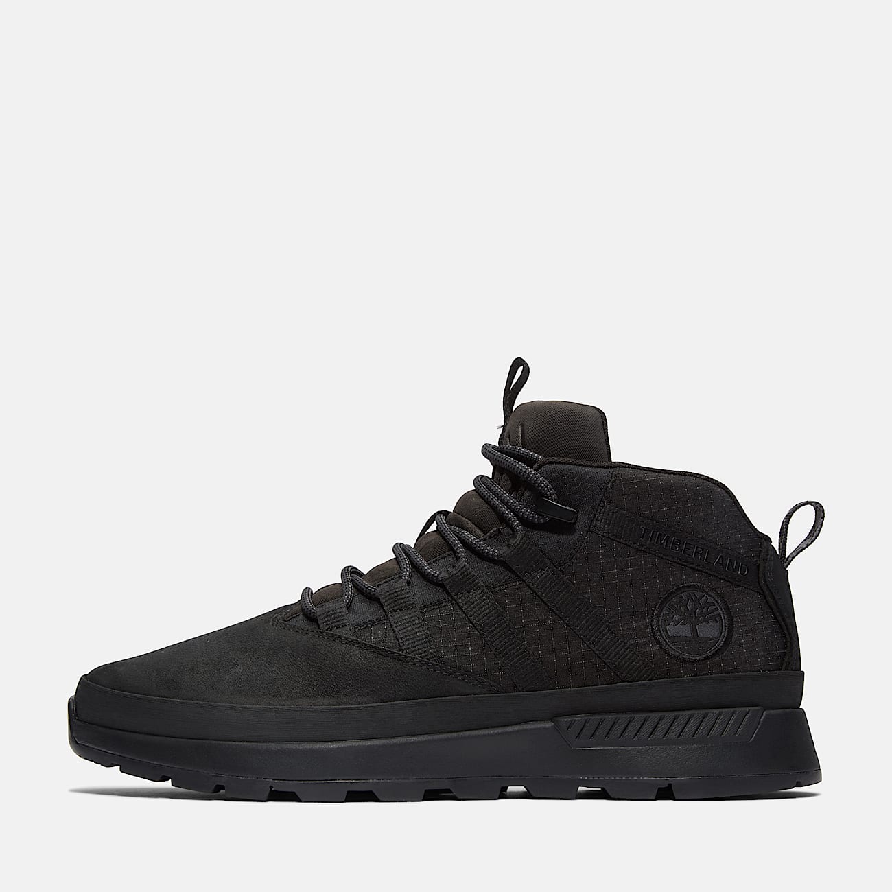 Euro Trekker Low Lace-Up Trainer for Men in Monochrome Black - 8