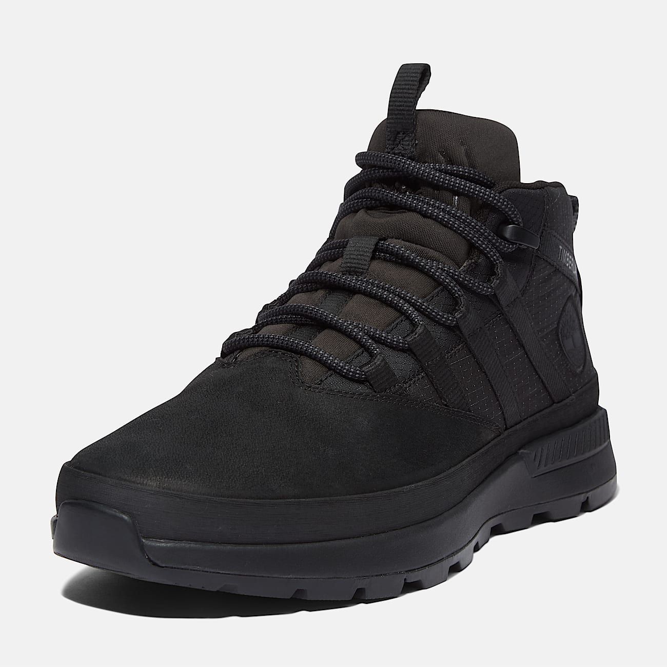 Euro Trekker Low Lace-Up Trainer for Men in Monochrome Black - 9
