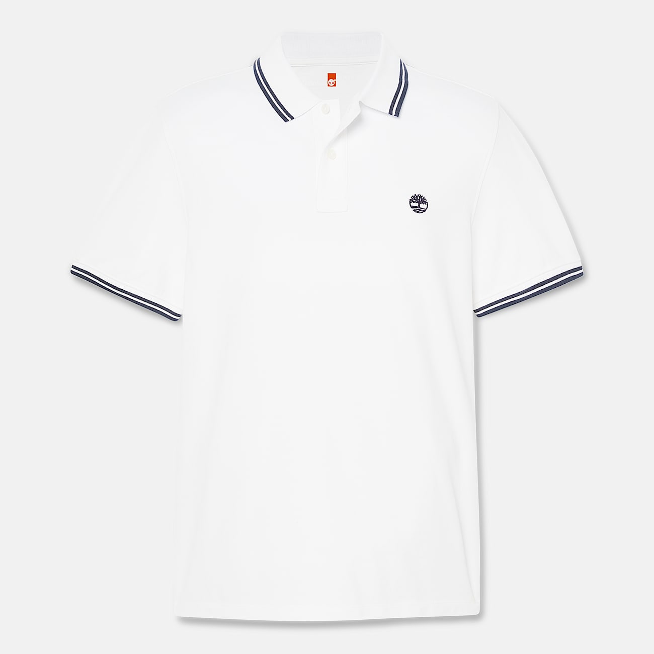 Millers River Pikee-Polohemd mit Streifendetail für Herren in Weiß - 5