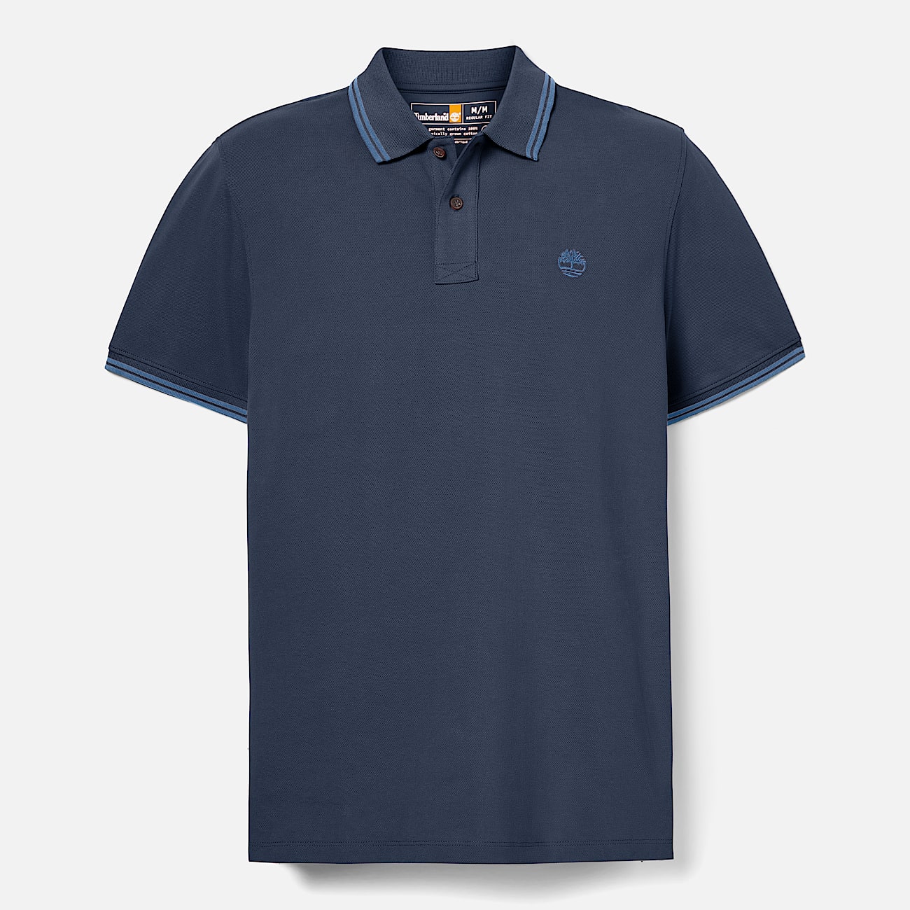 Millers River Tipped Pique Polo for Men in Dark Blue - 5