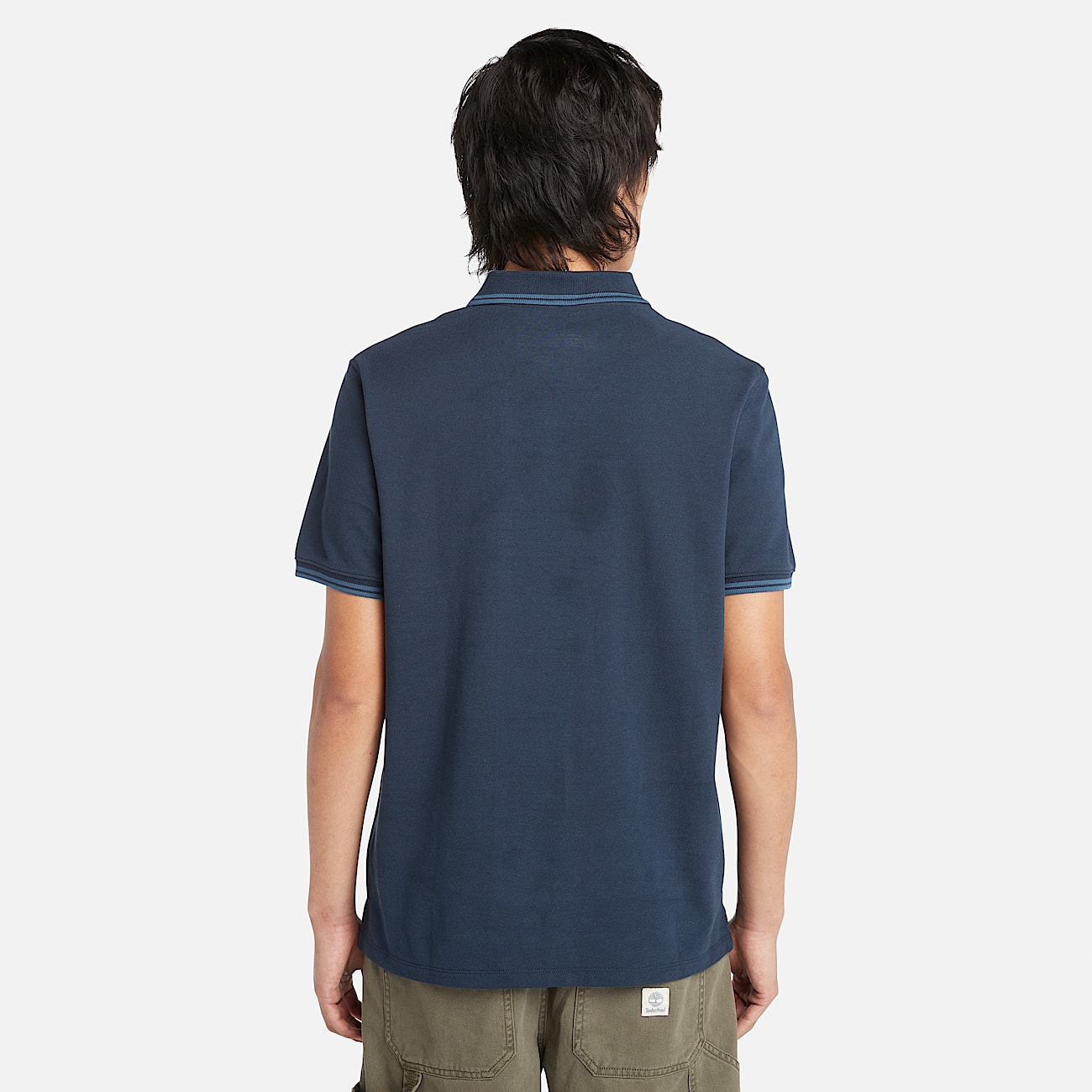 Millers River Tipped Pique Polo for Men in Dark Blue - 4