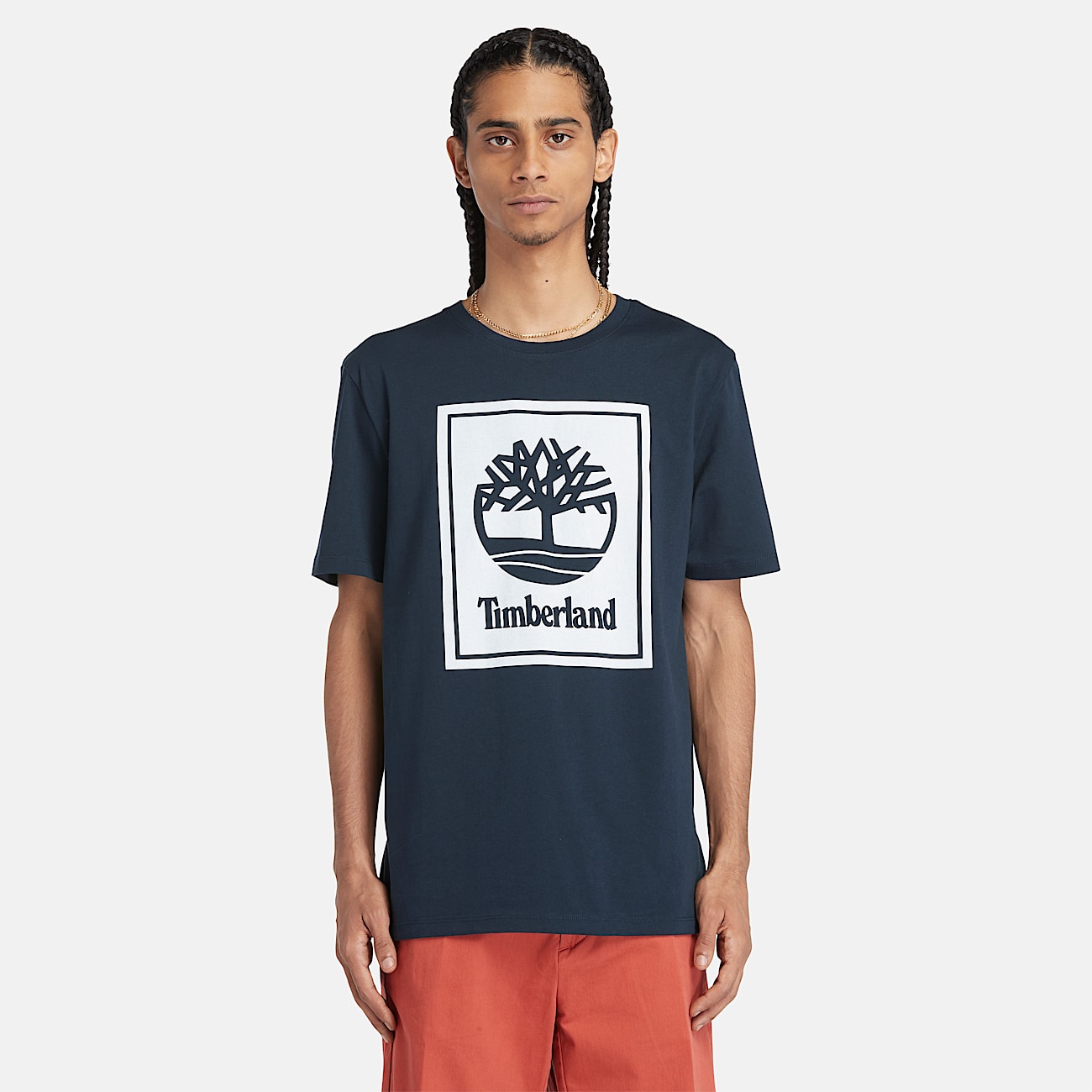 T-Shirt mit kontrastierendem Stack-Logo für Herren in Dunkelblau - 1