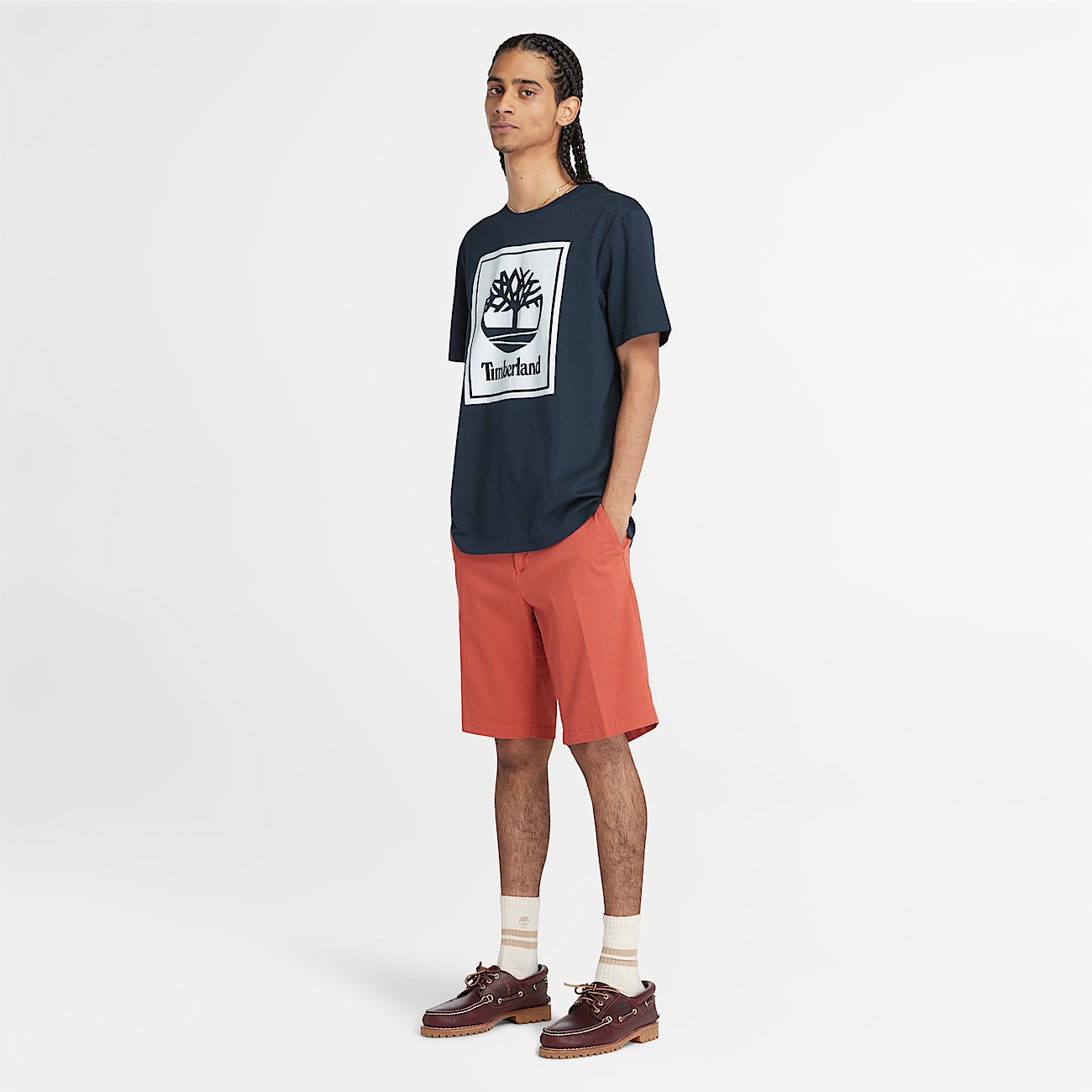 T-Shirt mit kontrastierendem Stack-Logo für Herren in Dunkelblau - 2