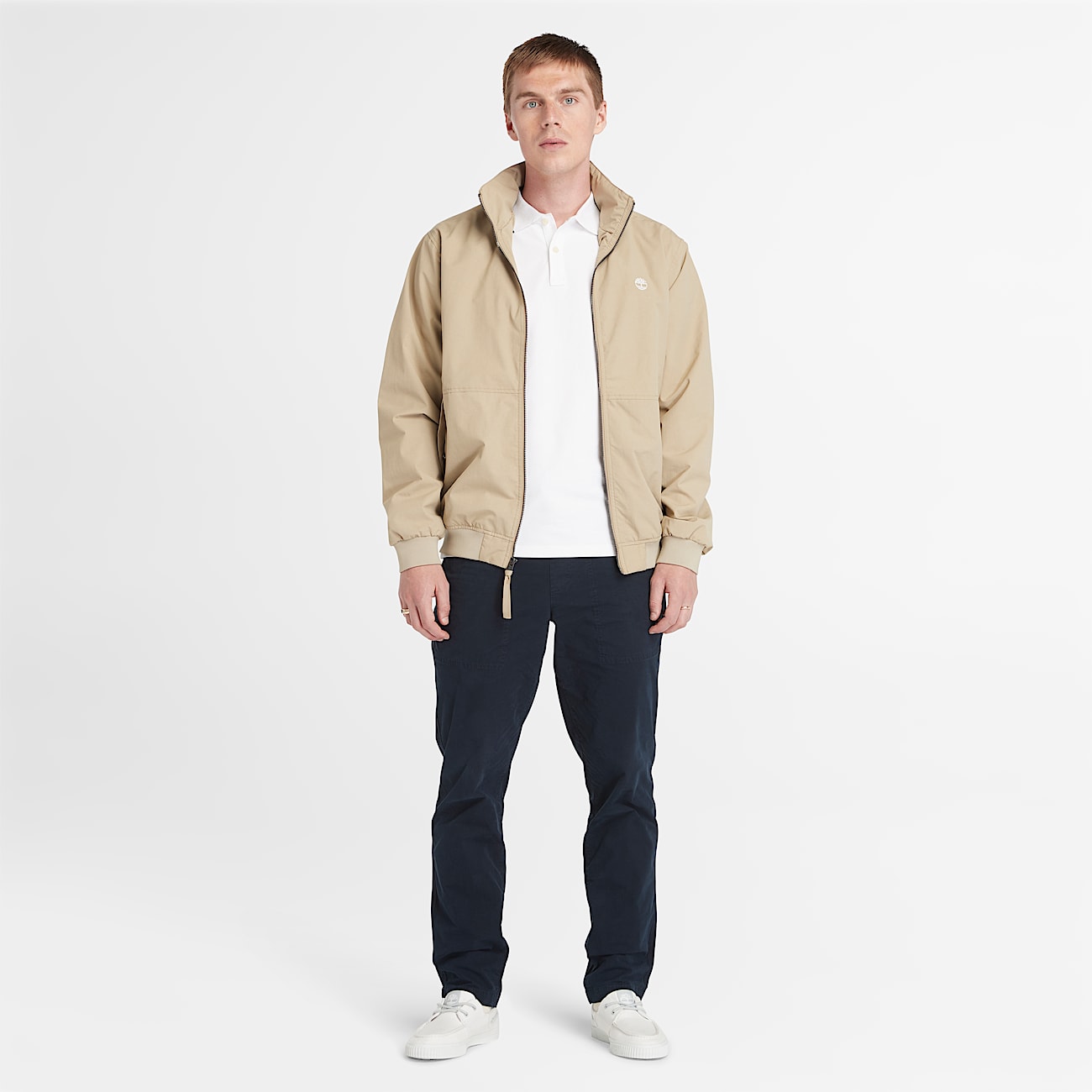 Waterproof Bomber Jacket for Men in Beige