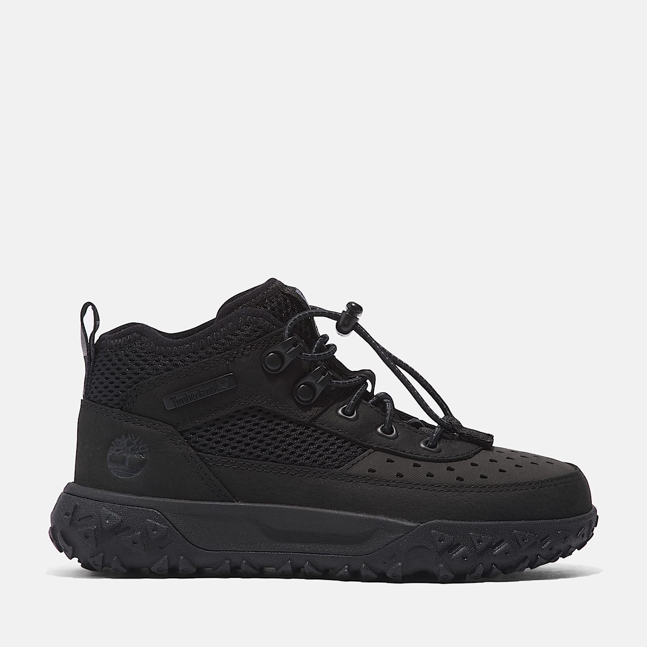 GreenStride™ Motion 6 Mid Bungee Trainer for Youth in Black - 1