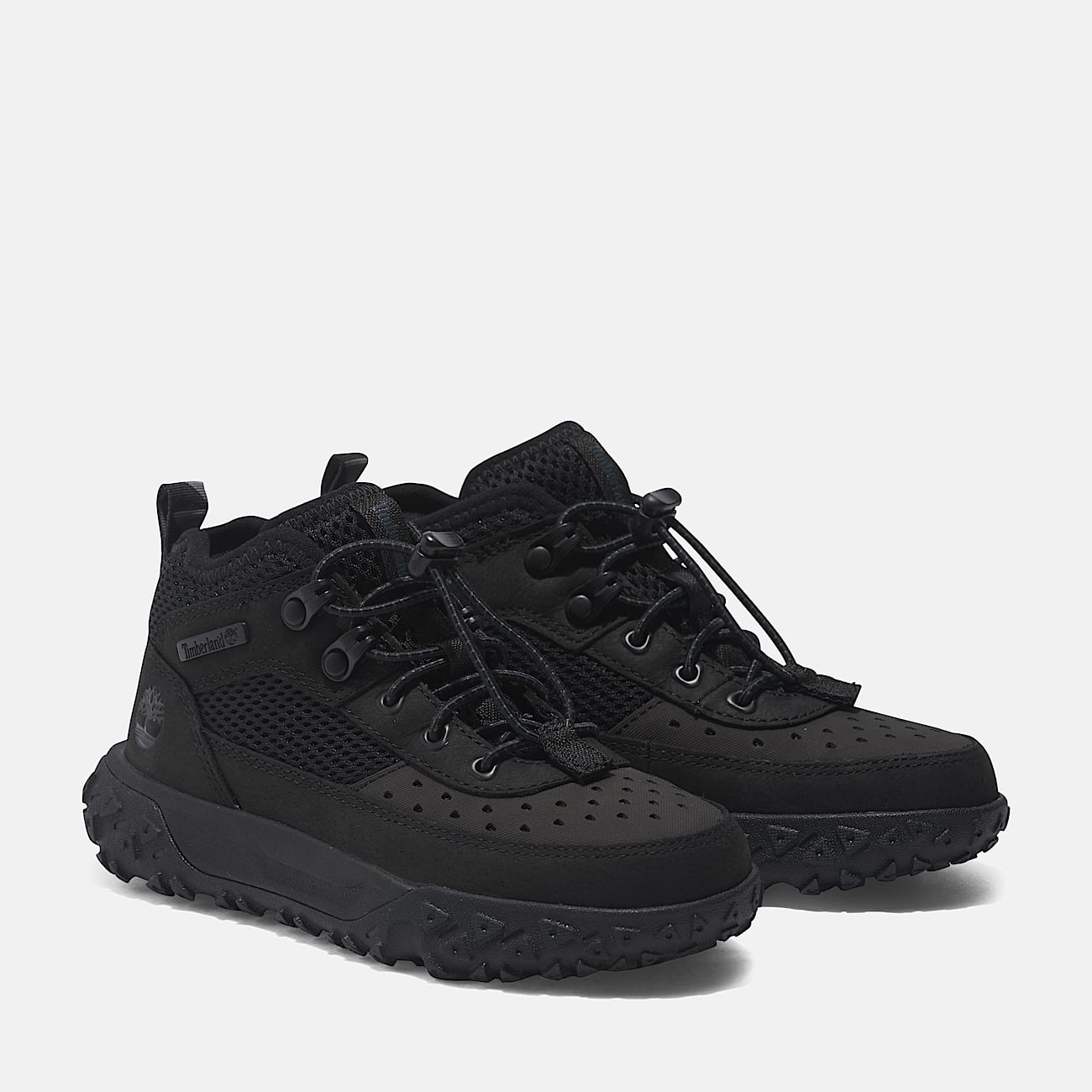GreenStride™ Motion 6 Mid Bungee Trainer for Youth in Black - 4