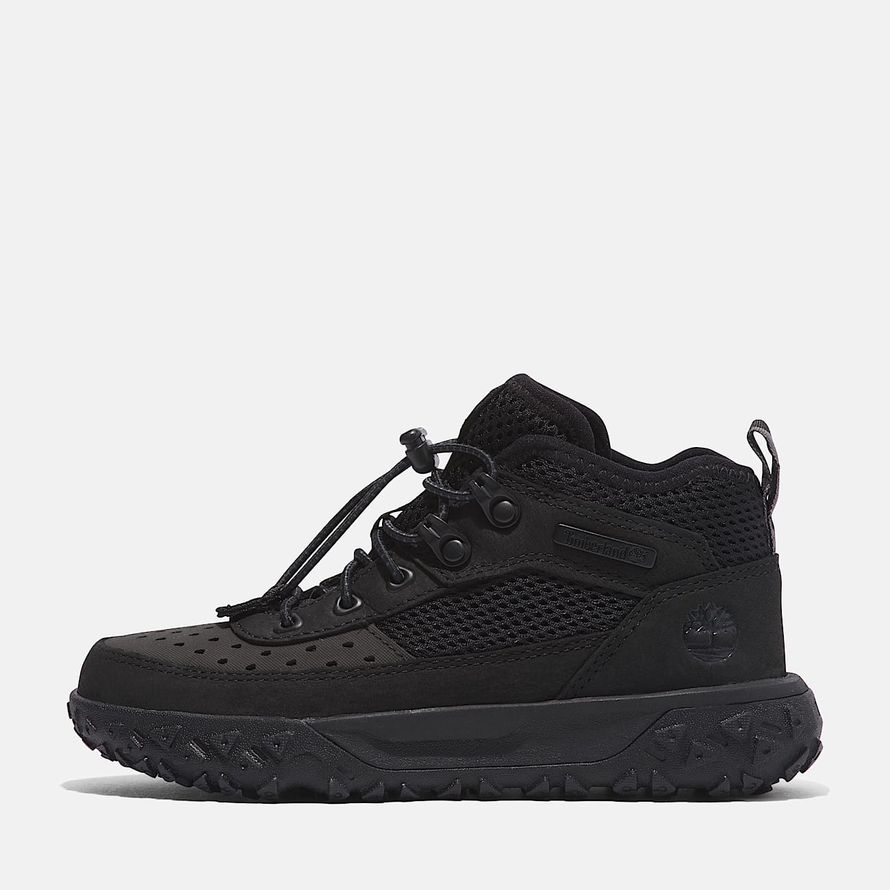 GreenStride™ Motion 6 Mid Bungee Trainer for Youth in Black - 8