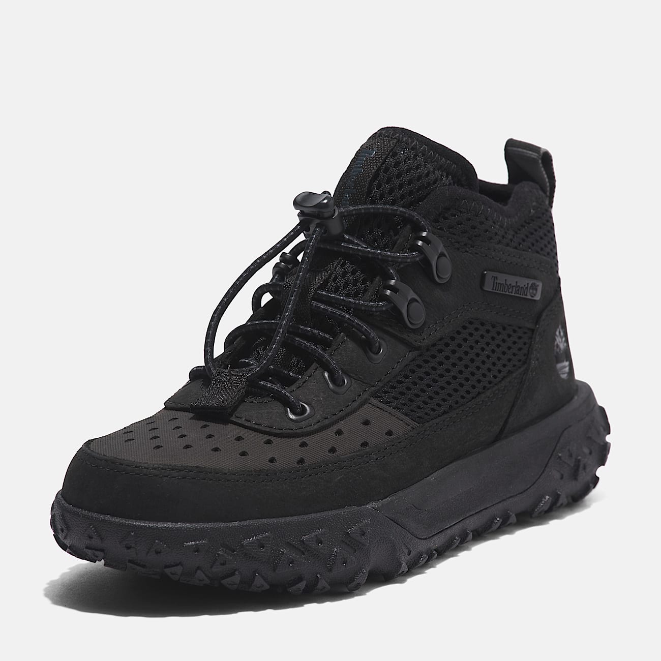 GreenStride™ Motion 6 Mid Bungee Trainer for Youth in Black - 9