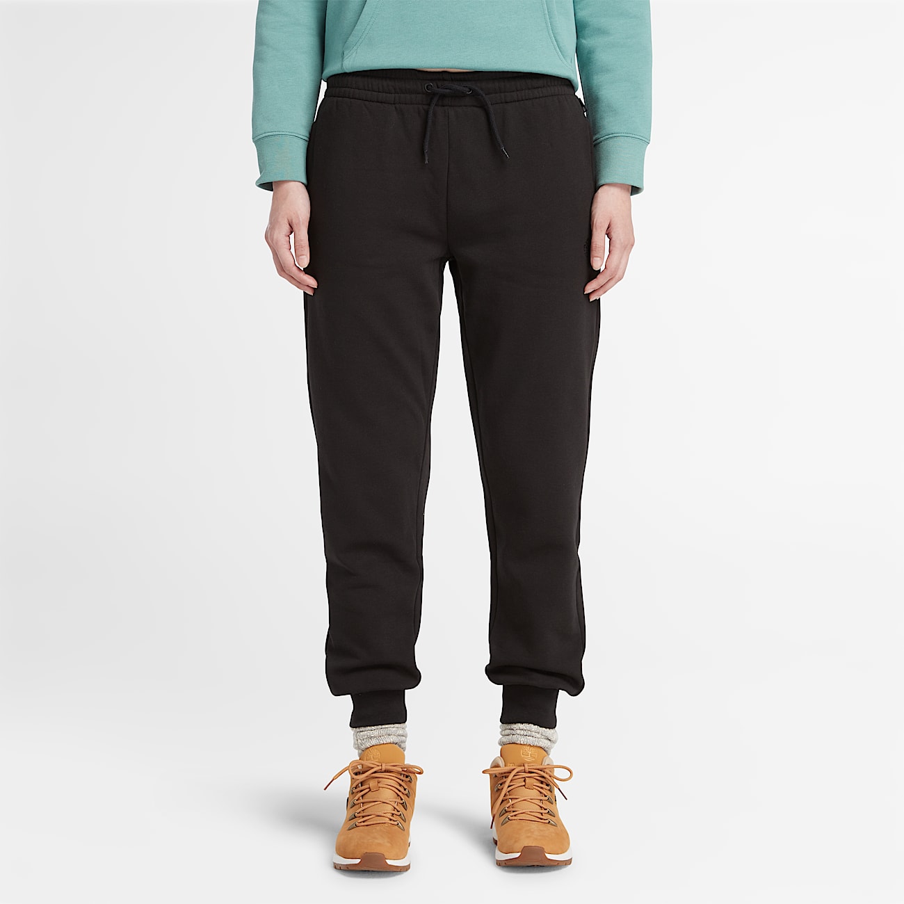 Joggers con Rovescio Spazzolato Exeter River da Donna in colore nero