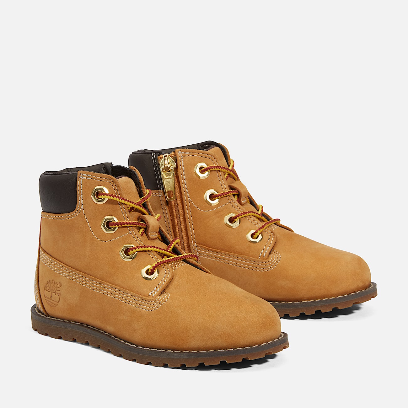 Pokey Pine Halfhoge Veterboot met rits voor peuters in geel - 4