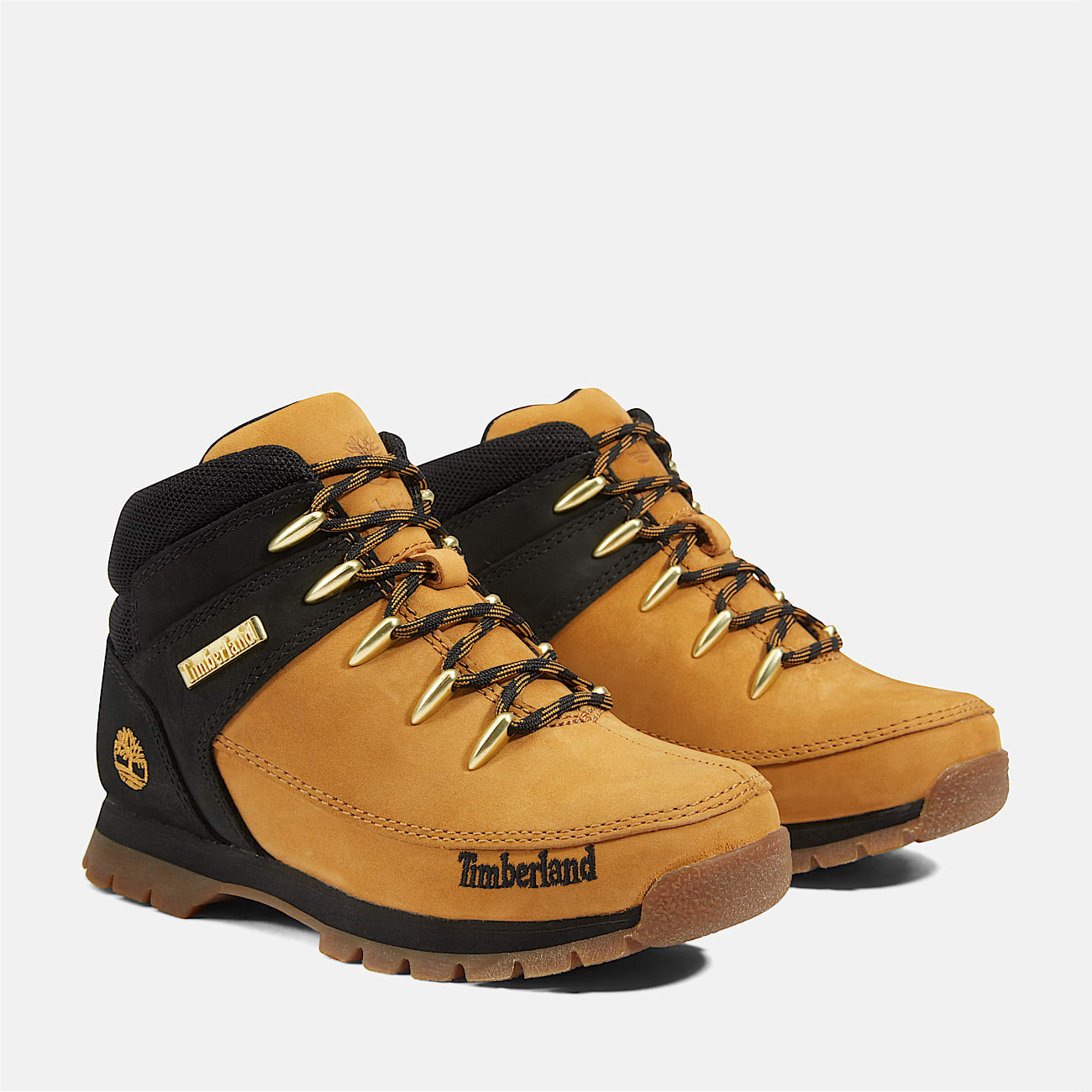 Euro Sprint Mid Lace-Up Boot for Youth in Black & Yellow - 4