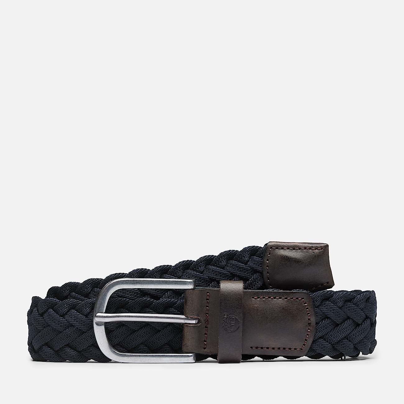 35 mm Flechtgürtel mit Lederdetails für Herren in Dunkelblau